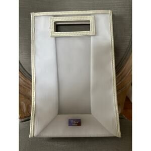 Christian Dior perfume bag pouch white mesh logo clear mini purse tote